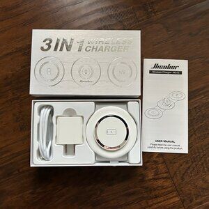 Hicober 3 in 1 Wireless Charging Station for iPhone Airpods watch Magnetic NEW